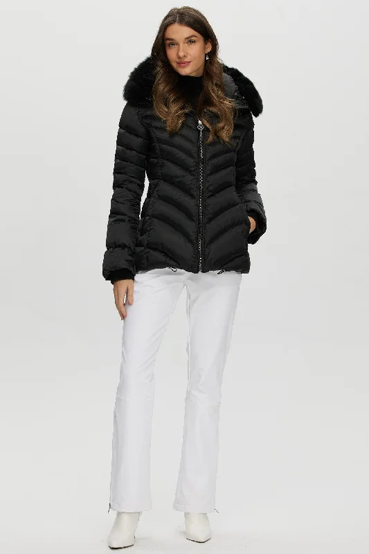 Après-Ski Jacket with Detachable Toscana Shearling Lamb Hood Trim