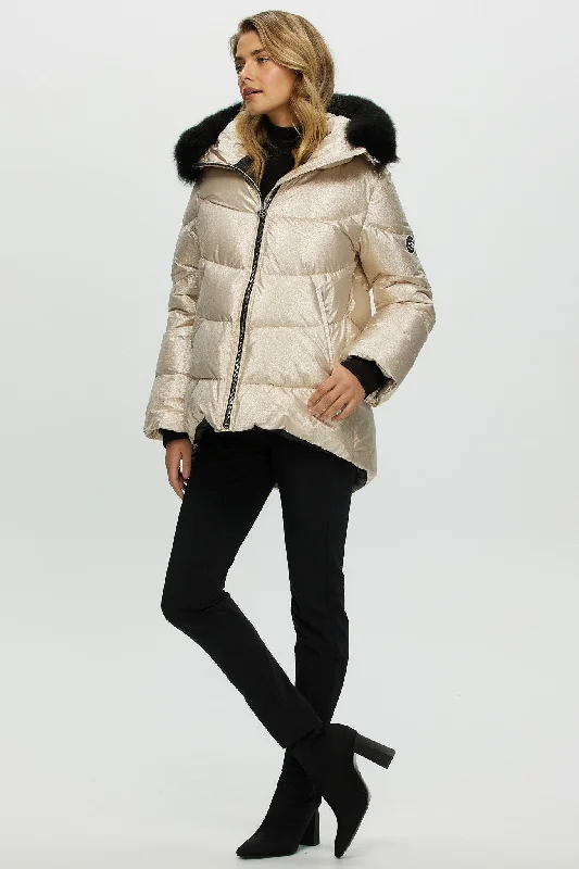 Après-Ski Jacket with Detachable Toscana Shearling Lamb Hood Trim