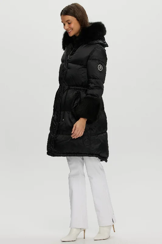 Après-Ski Jacket with Detachable Toscana Shearling Lamb Hood Trim & Toscana Shearling Lamb Cuffs