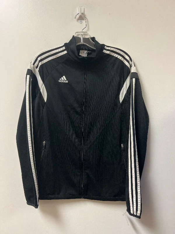 Athletic Jacket By Adidas In Black, Size: L