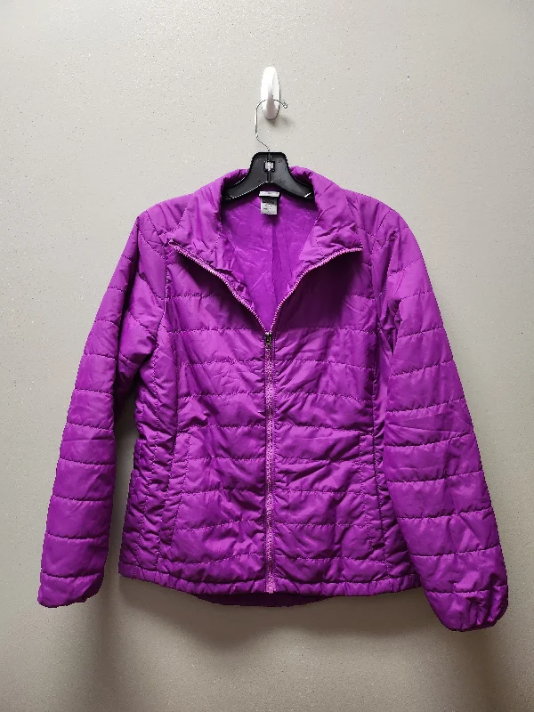 Athletic Jacket By Champion In Purple, Size: S