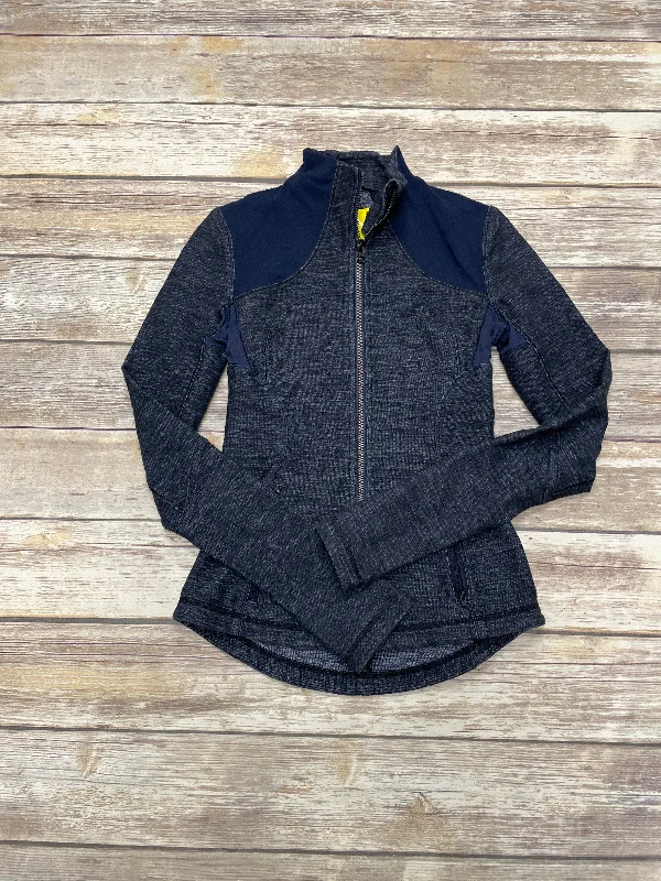 Athletic Jacket By Lululemon In Blue, Size: 4