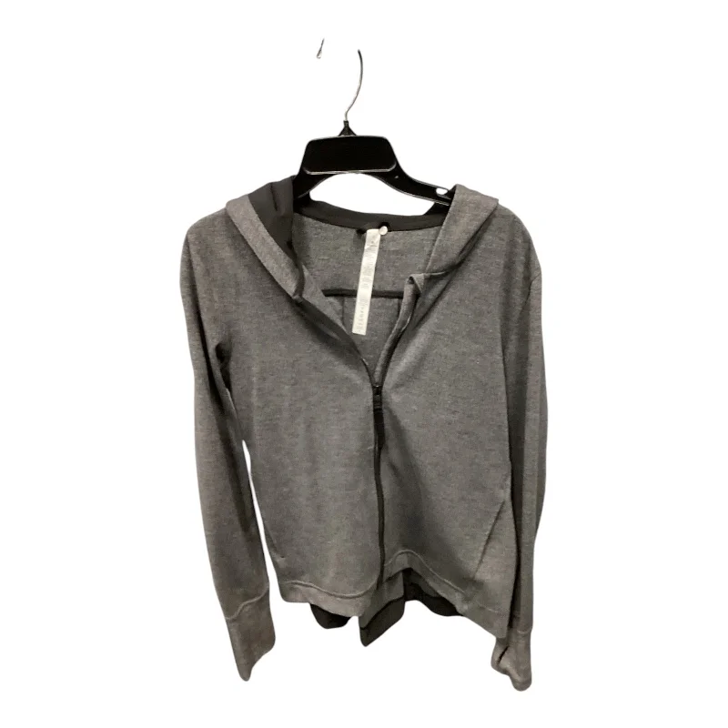 Athletic Jacket By Lululemon In Grey, Size: 8