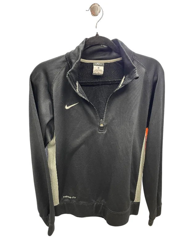 Athletic Jacket By Nike In Black, Size: M