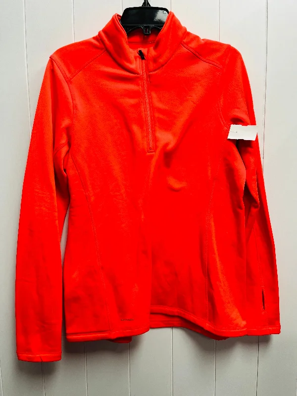 Athletic Jacket By Saucony In Orange, Size: M