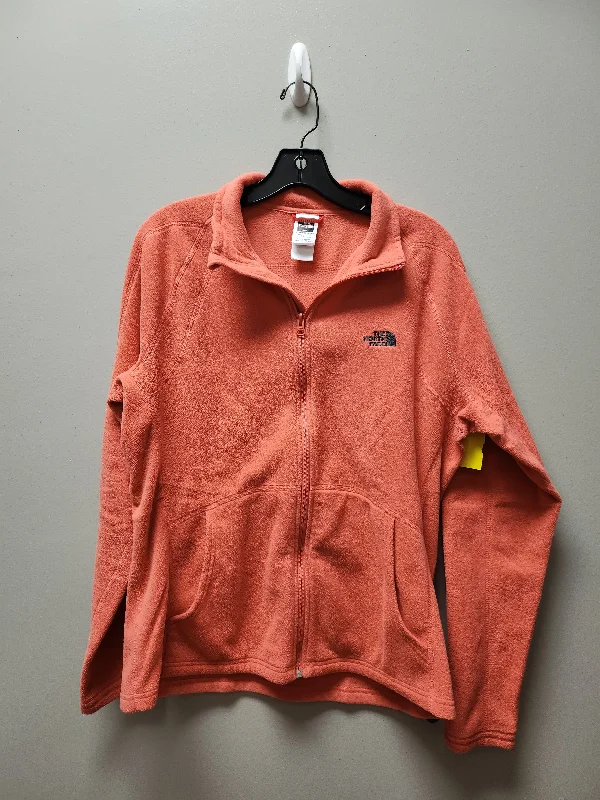 Athletic Jacket By The North Face In Coral, Size: Xl