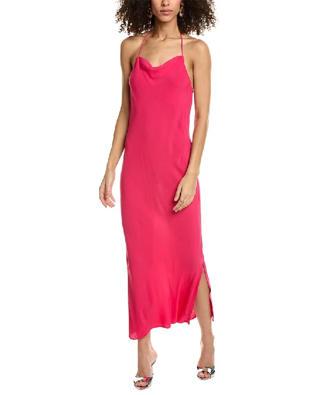 ba&sh One-Shoulder Slip Dress