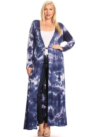 Blue Tie Dye Duster/Cardigan