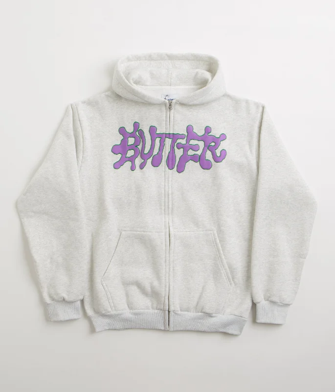 Butter Goods Ink Zip-Thru Hoodie - Ash