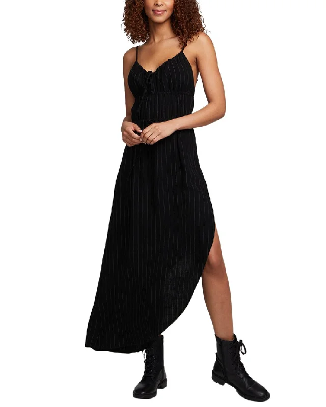 Chaser Beverly Pinstripe Shirley Linen-Blend Slip Dress