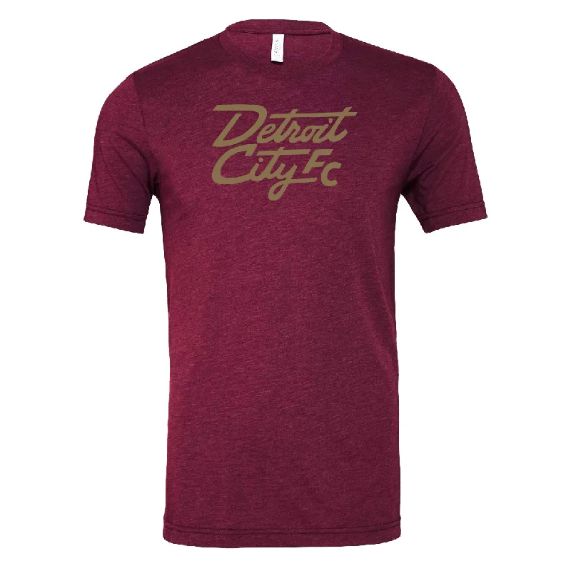 DCFC Script Wordmark Tee- Maroon