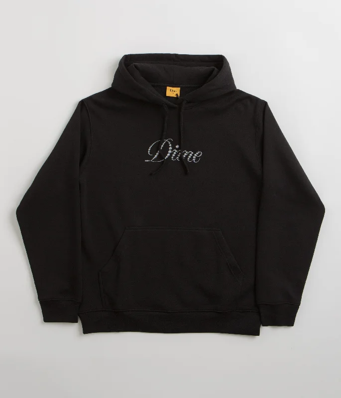 Dime Icy Cursive Hoodie - Black