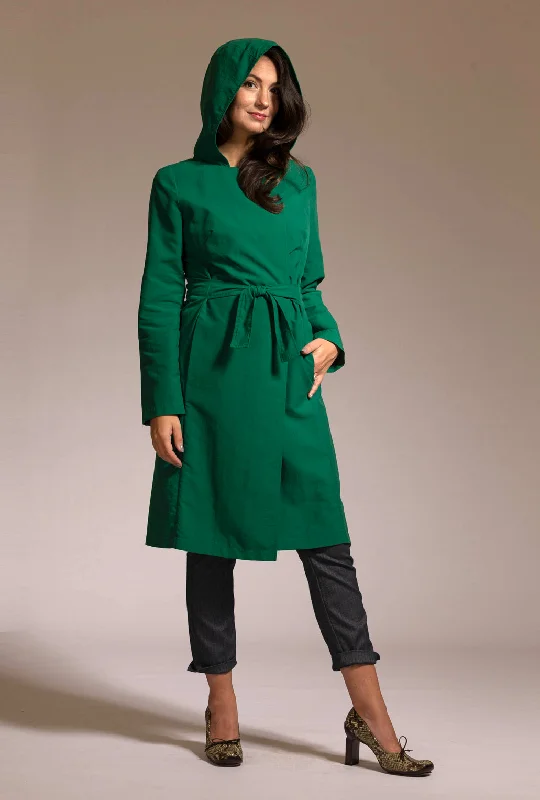 HOODED COACH RAINCOAT · kelly