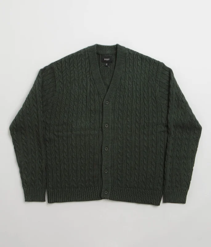 HUF TT Jacquard Cardigan - Hunter Green