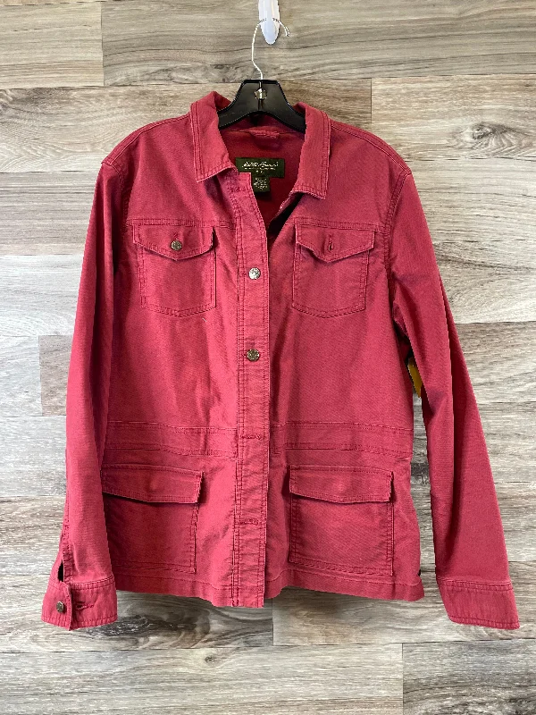 Jacket Denim By Eddie Bauer In Red, Size: Xl