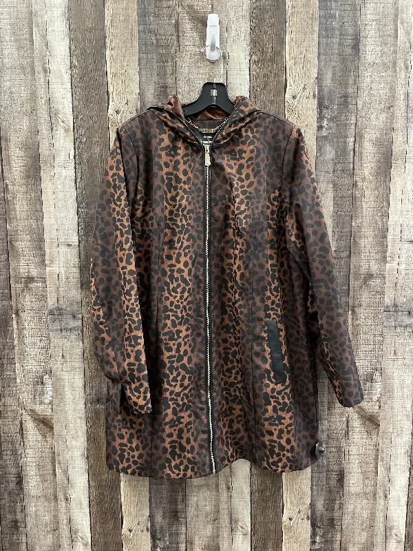 Jacket Other By Dennis Basso Qvc In Animal Print, Size: L