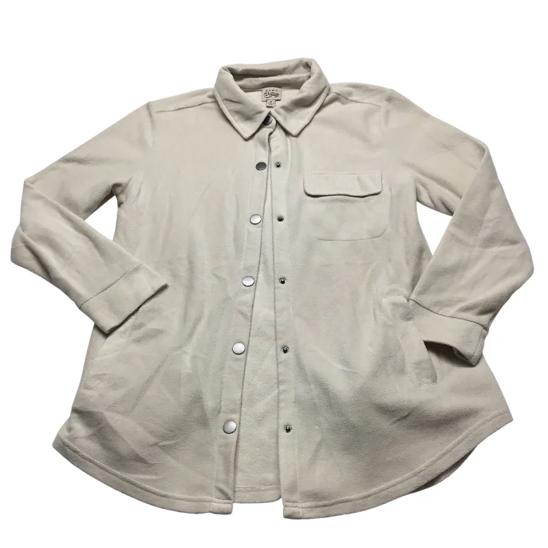 Jacket Shirt By Como Vintage In Tan, Size: M