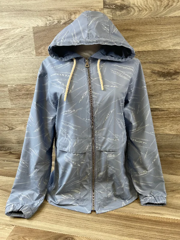 Jacket Windbreaker By Weatherproof In Blue, Size: S