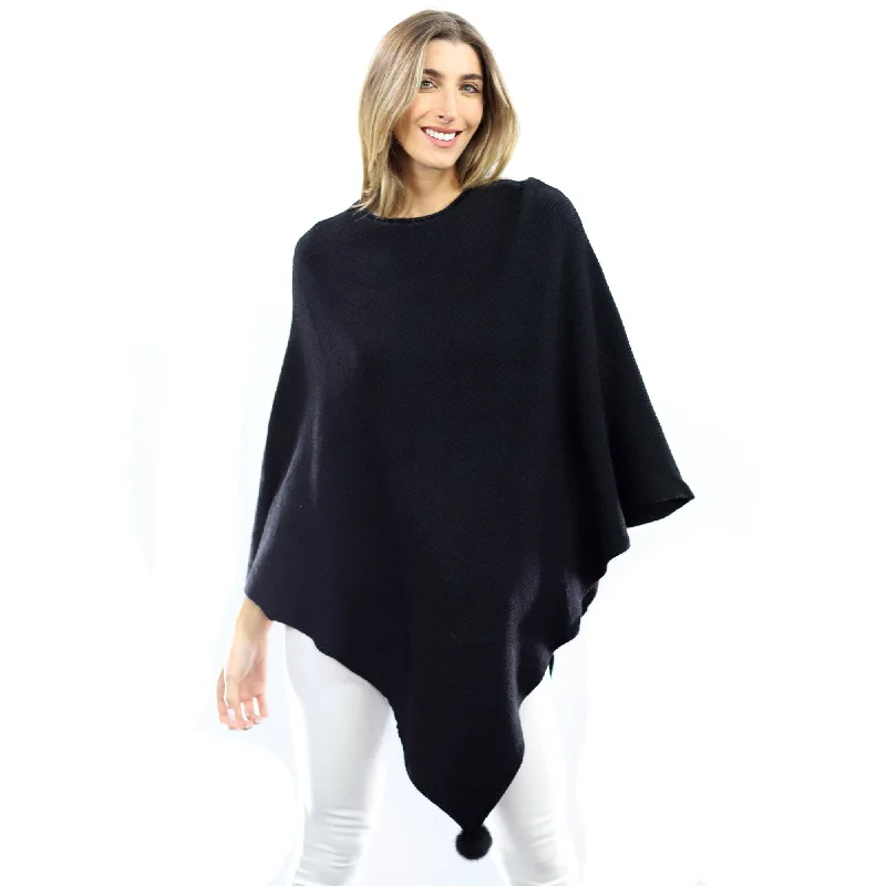 La Fiorentina | Corner-Pom Poncho - Black