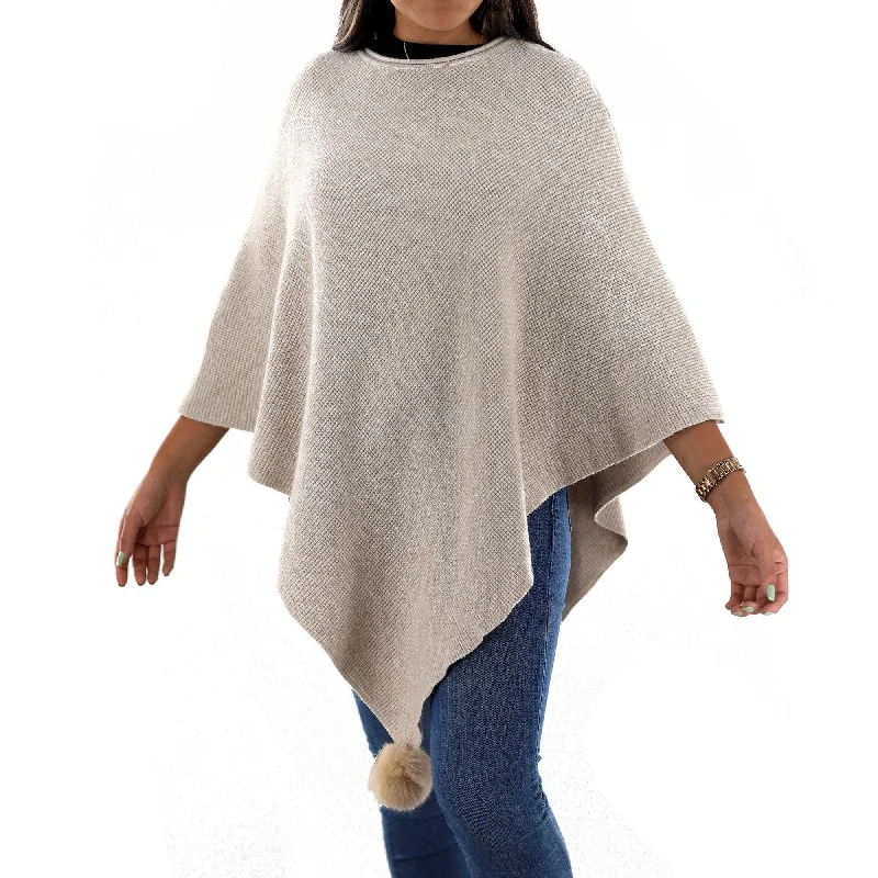 La Fiorentina | Corner-Pom Poncho - Ivory