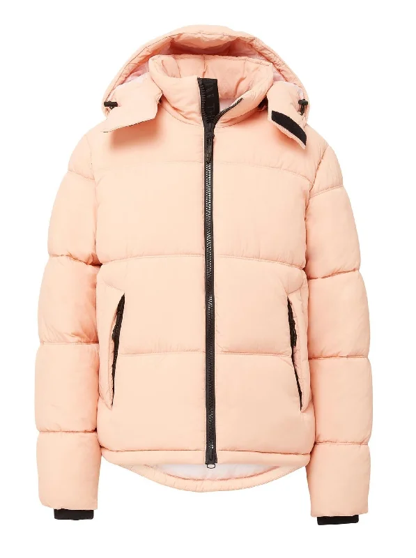 Hooded Puffer - Coral Pink