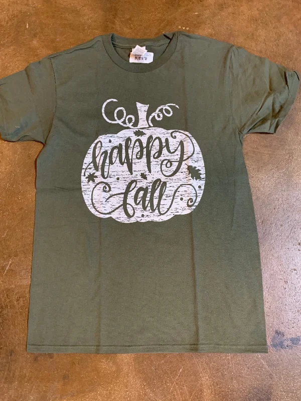 Olive Happy Fall Pumpkin T-Shirt