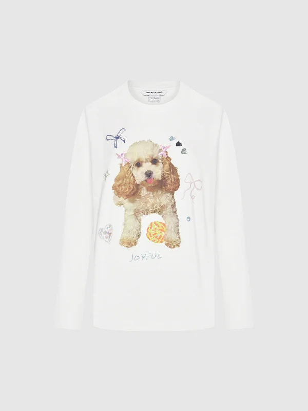 Puppy Printed Loose T-Shirts