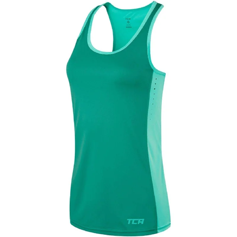 TCA Laser Tech Lightweight Womens Running Vest - Green