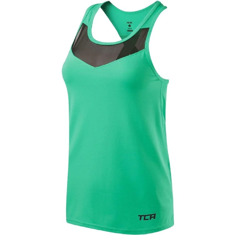 TCA MeshLuxe Womens Running Vest - Green