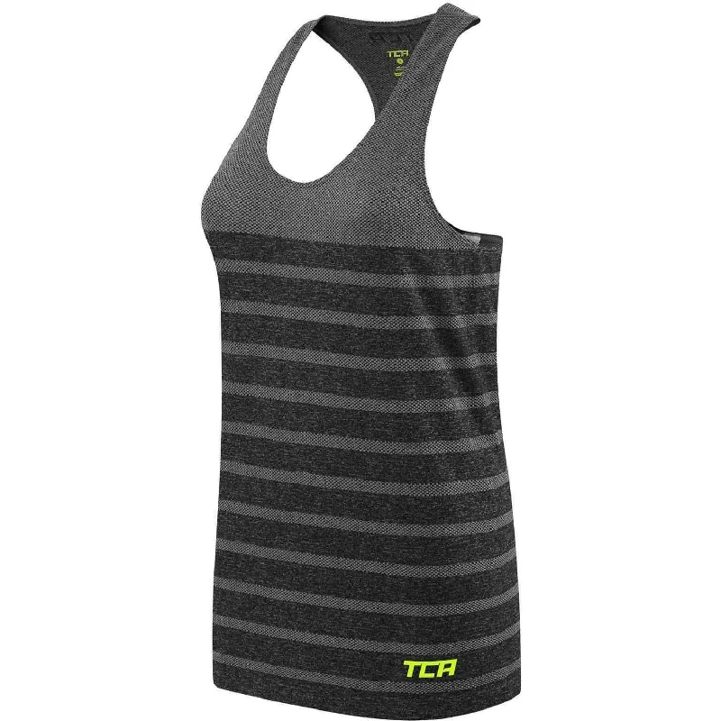 TCA QuickDry SuperKnit Womens Running Vest Tank Top - Grey