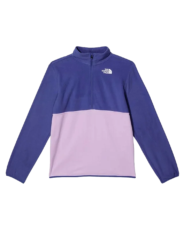 The North Face Teen Glacier 1/4 Zip Pullover - Cave Blue