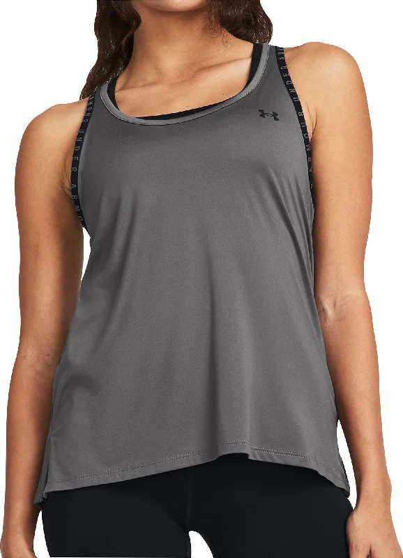 Under Armour Knockout Womens Running Vest Tank Top - Grey