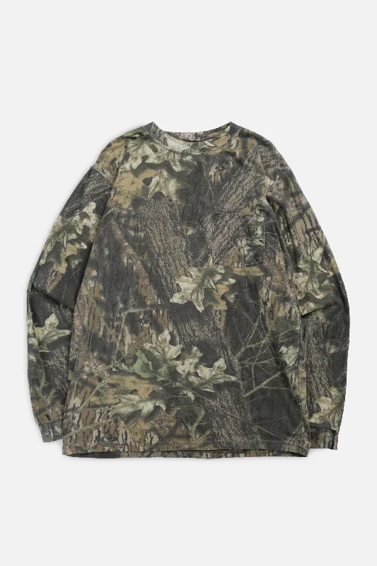 Vintage Camo Long Sleeve Tee - M