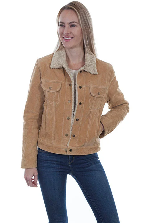 Women's Leather Jacket Collection Suede: Scully Western Jean Shearling