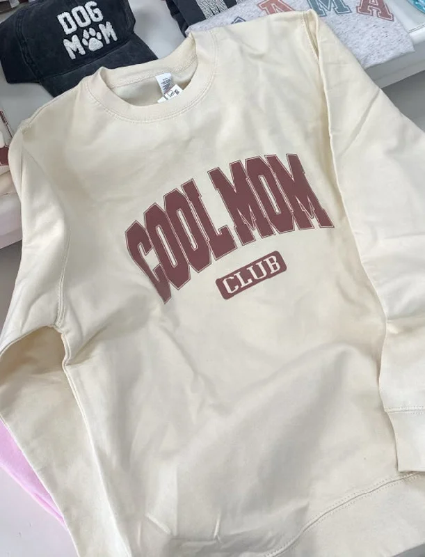 Distressed Vintage Cool Mom Crew