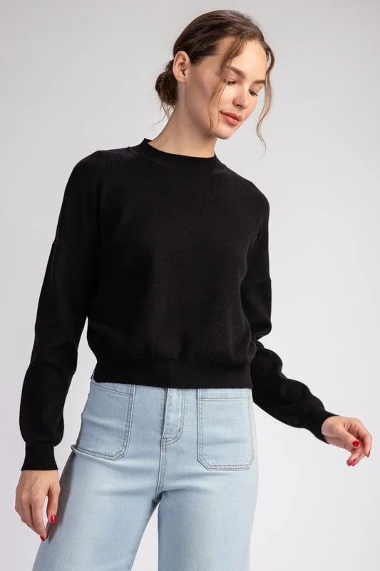 Solid Long Sleeve Sweater Top