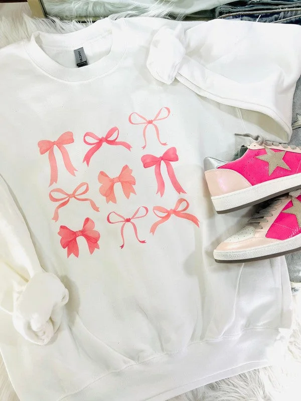 Pink Bow Trio Stack Sweatshirt