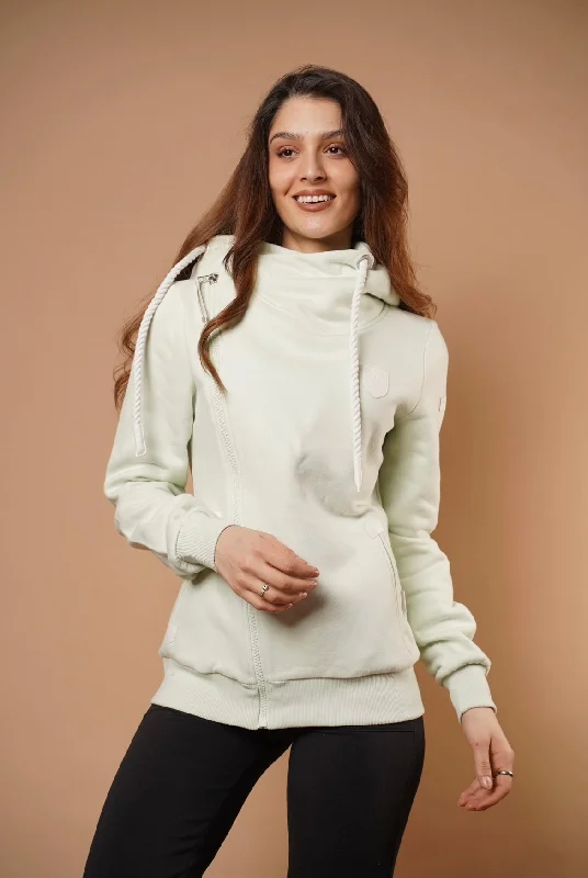 Athena White Apple Full-Zip Hoodie