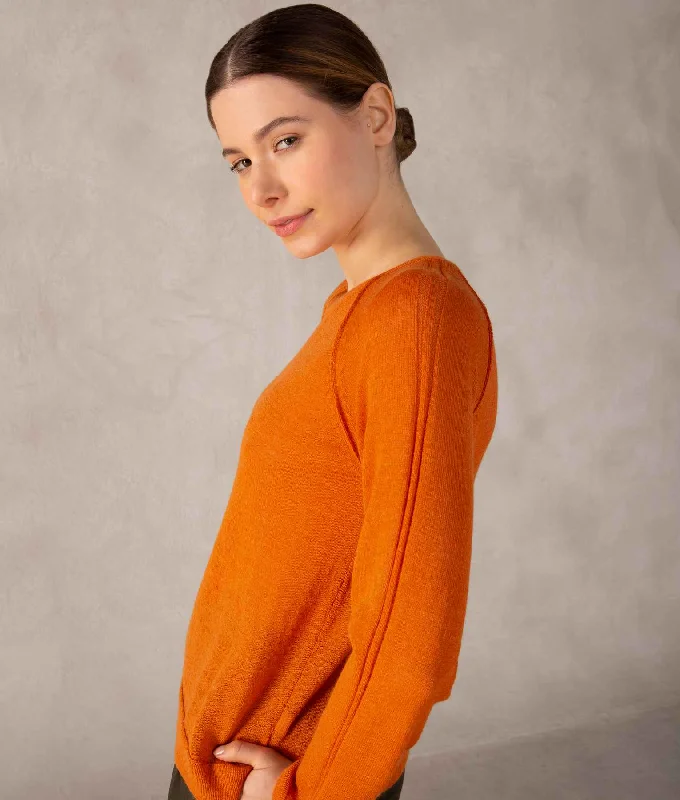 Baby Alpaca Basic Raglan Sleeves Sweater