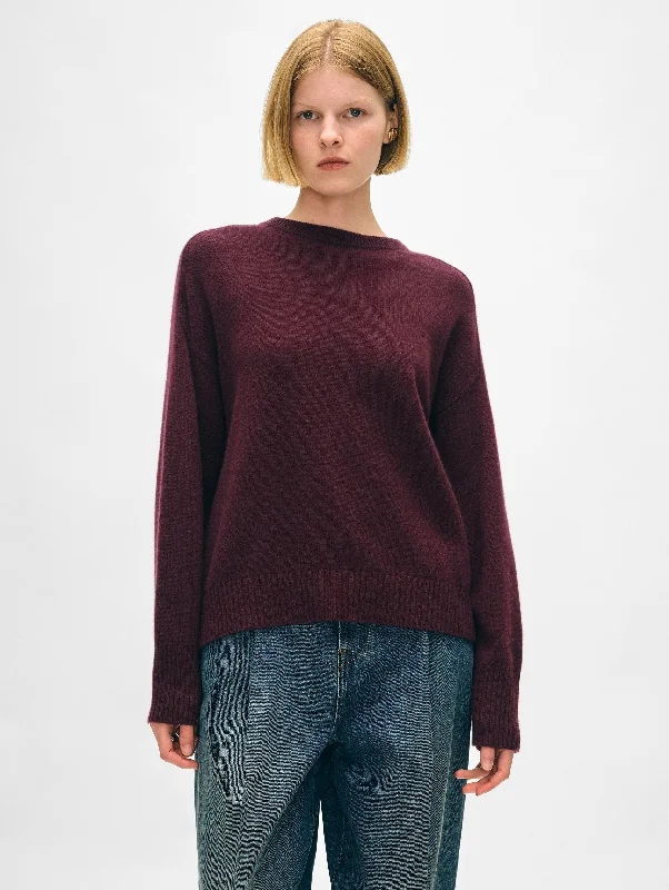 Cashmere Saddle Sleeve Crewneck