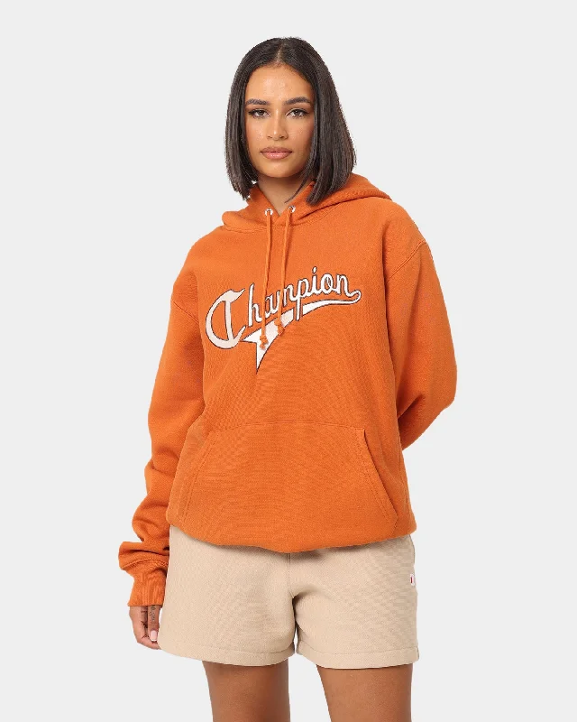 Champion Reverse Weave Cursive Logo Hoodie Cinnamon Haze