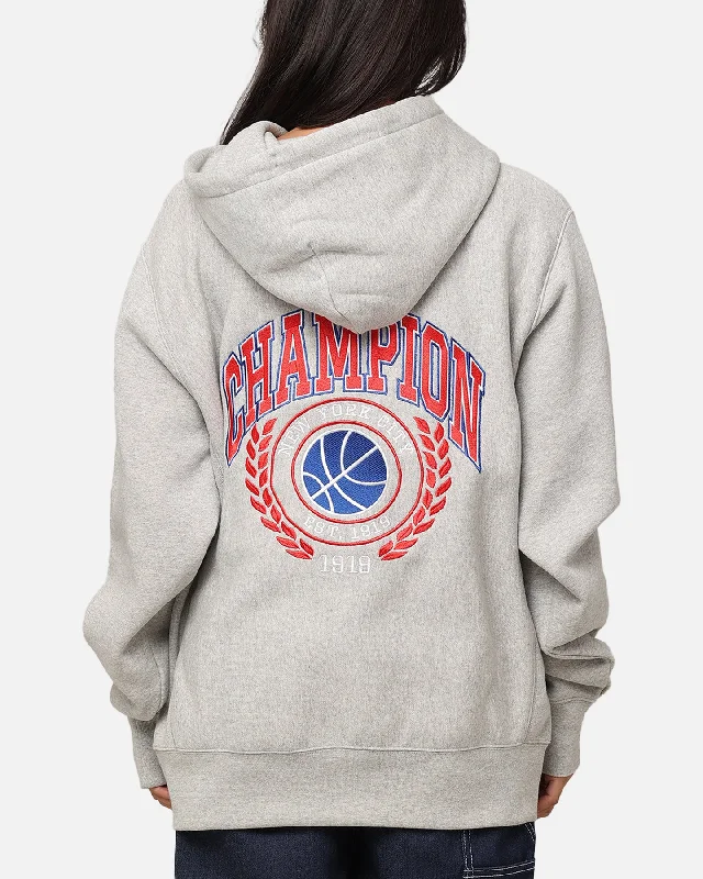 Champion Reverse Weave Field Basketball Hoodie Oxford Heather