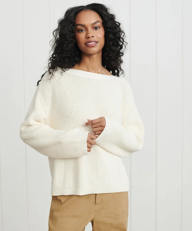 Cotton Boatneck Sweater