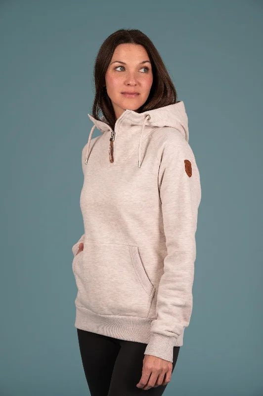 Faith Half-Zip Hoodie Heather Oatmeal