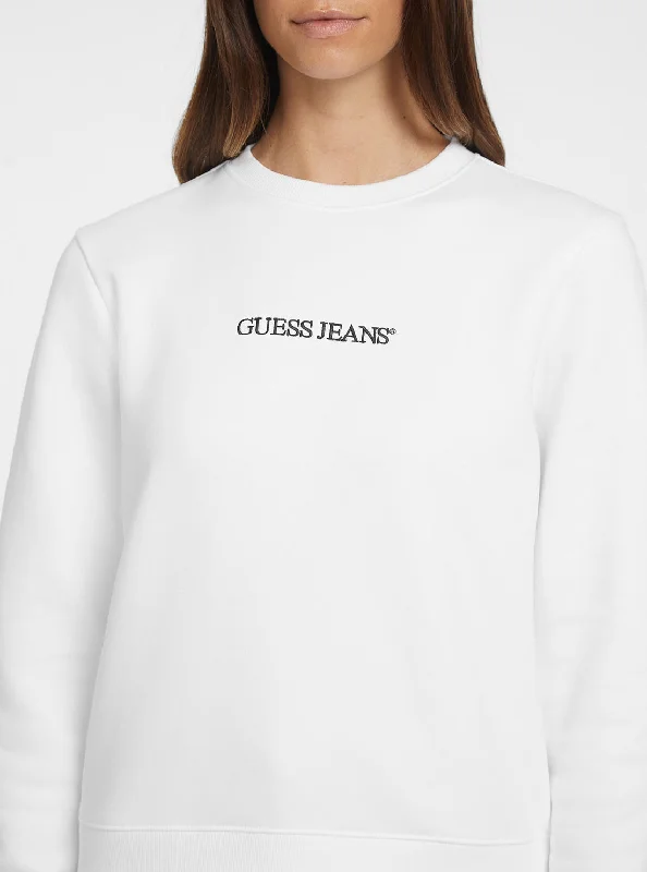 Guess Jeans White Logo Jumper