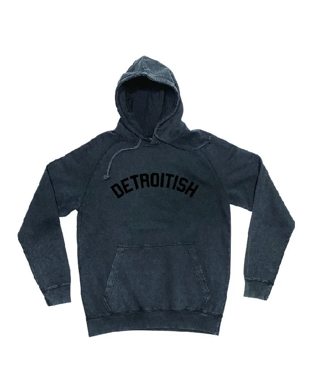 Ink Detroit Detroitish Mineral Wash Hoodie - Black