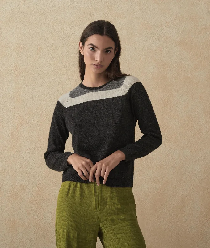 Intarsia Yoked Sweater