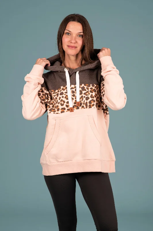 Lucia Print Hoodie Choco Mix