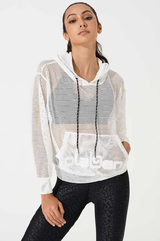 Mesh Carlo Hoodie - White