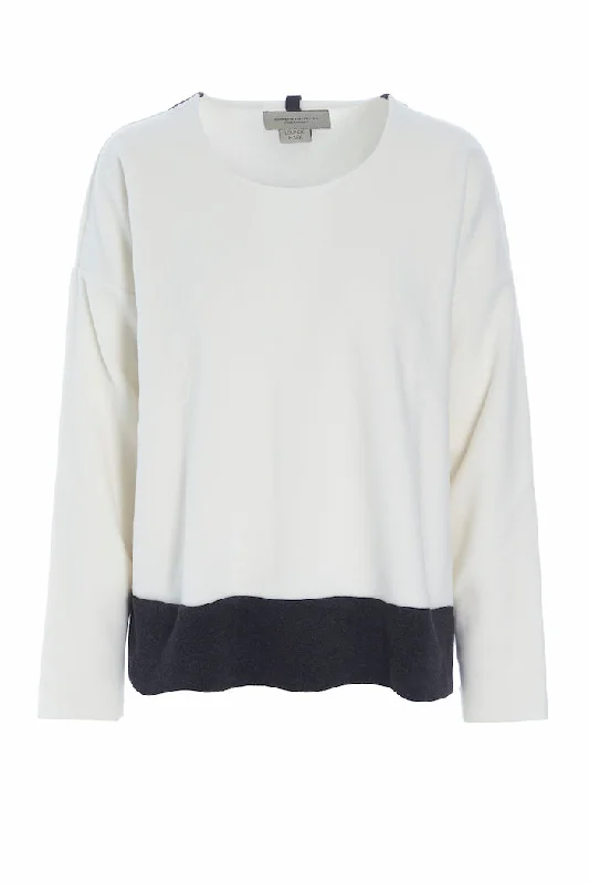 ONE SIZE BLOUSE WOMEN - 1335 - OFF WHITE/SOFT BLACK